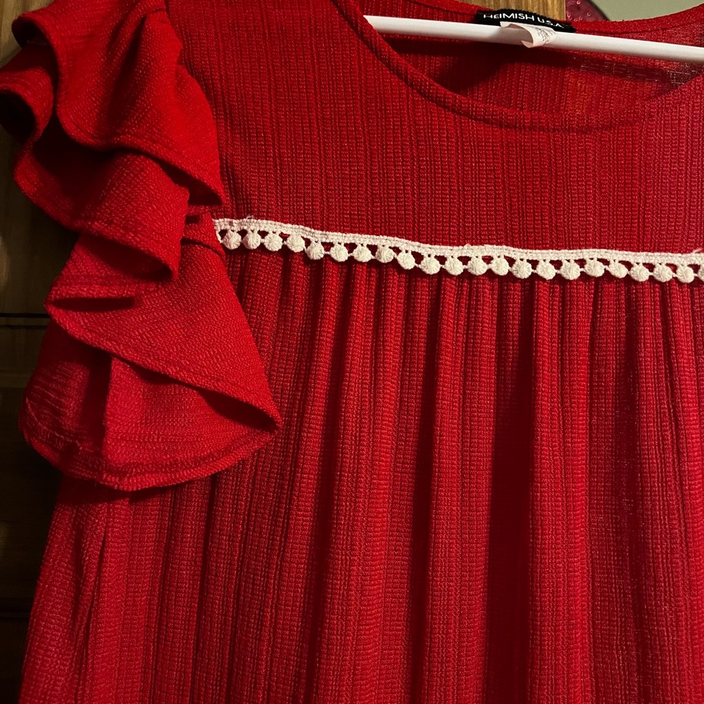 Red top new without tags never worn